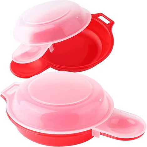 Ynkkvre - Cuiseur à œufs pour micro-ondes (lot de 2) – Moules à œufs sans BPA – Pour sandwichs aux œufs, omelettes et œufs Bénédicte – Petit-déjeuner rapide en 1 minute – Compatible lave-vaisselle (1/5)
