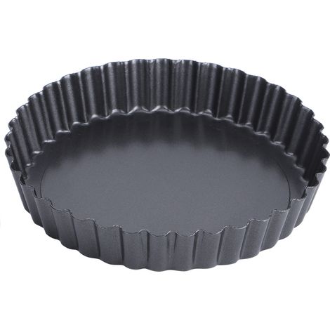 Moule à tarte, pizza et gâteau rond antiadhésif en acier au carbone avec fond amovible (9 pouces) (1/5)