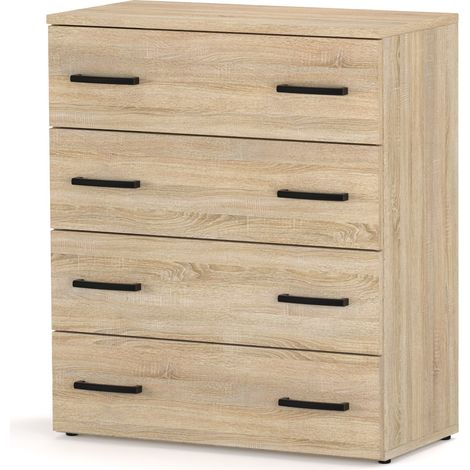 ZAPATERO ROBLE SONOMA 71x82,9x35 LIBRERÍA 4 ESTANTES SIN ASIENTO (1/5)