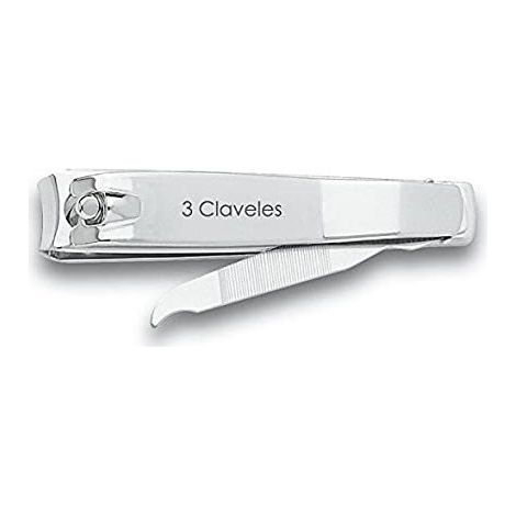 CORTAUÃ‘AS CON LIMA CROMADO 8 cm. CAJA 12 u. 3C - 3 CLAVELES