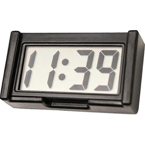 Horloge de voiture universelle de poche, mini horloge numérique autocollante pour tableau de bord de voiture, bateau, vélo, maison, horloge électronique (1/4)