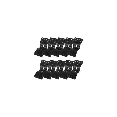Lot de 10 clips en plastique très résistants en forme de papillon pour installation de filet d'ombrage et de tissu, fixations pour film de jardin et serre Noir (1/5)