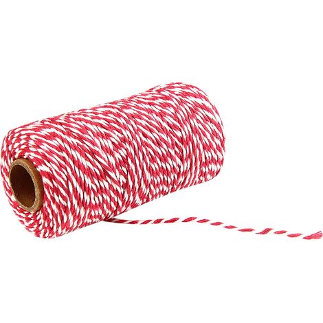 Corde En Coton - 2 Mm De Diamètre - 100 M - Pour Décoration Fêtes Mariage Artisanat Emballage Cadeaux - 1 Rouleau (1/5)