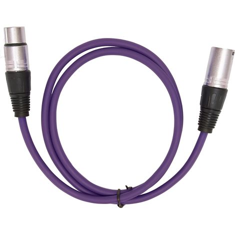 Câble Microphone 3‑Broches Mâle‑Femelle Durable, Adaptateur Audio Violet pour Micro (1/5)