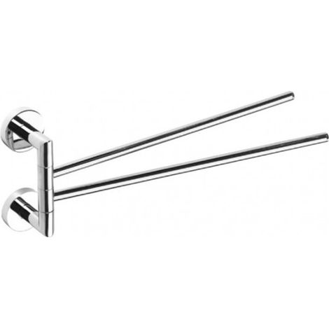 Porte-serviettes double rotatif COLORADO en laiton chromé 39,9 cm (1/2)