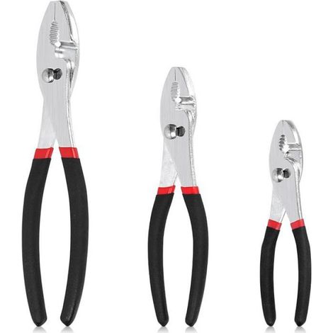 Pince À Joint Coulissant - Acier Carbone - 15 2 Cm 20 3 Cm 25 4 Cm - Pour Tuyaux Et Tiges - Lot De 3