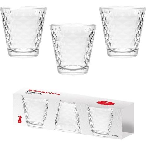 Set 3 elegante Gläser Vision Diamond 25 cl