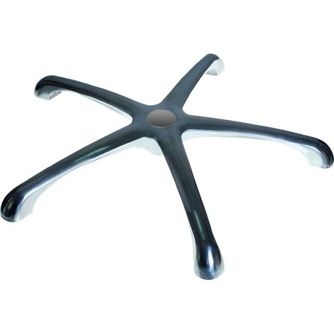 Base pour Chaise De Bureau Aluminium, sans roulettes, Compatible avec vérins Pneumatique 50mm et roulettes 11mm, KXD5100