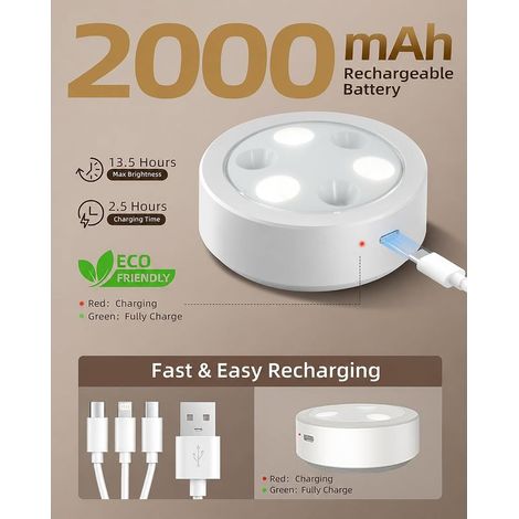 Lampes murales EZVALO pour tableaux, batterie rechargeable 2000 mAh, lampes magnétiques pour affixes avec 3 tempéraments et 12 RGB, télécommande, minute, éclairage décoratif pour tableaux et cadres (l (1/5)