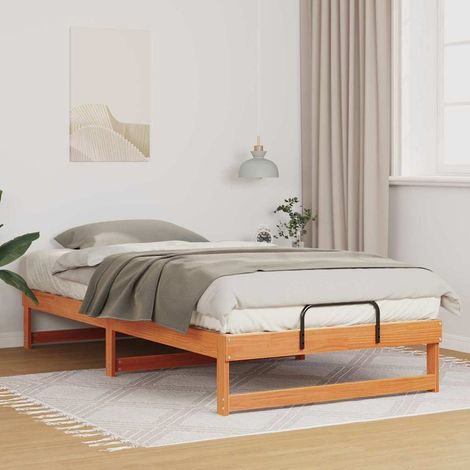 Teenpull – Bettrahmen Braun 100 x 210 cm Massives Kiefernholz (1/5)