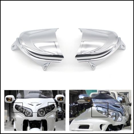 Suitable for modifying the Honda Gold Wing 1800 GL1800 cruiser: electroplated headlight corner trim parts, side covers and side guards (pair). (1/5)