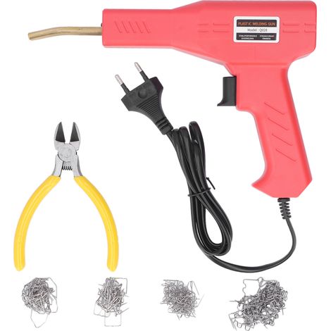 voiture UE Kit de soudage pour pare-chocs 50 W, machine à souder le plastique avec pince et agrafes,
