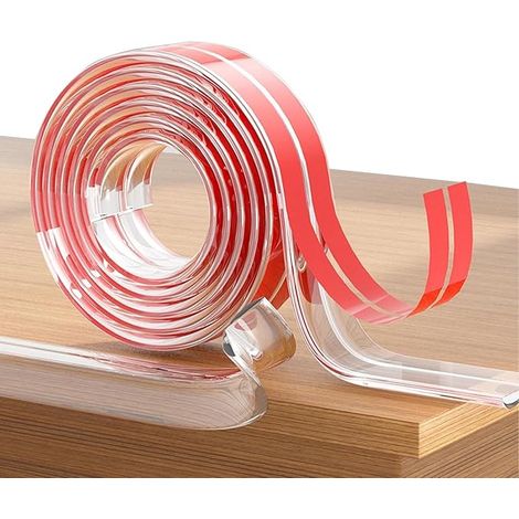 Protections Coin de Table pour Bébé,Transparent Bande Protection Meuble 2M10mm2mm,PVC Protecteur des Bords,pour Chambre à Coucher, Salon, Salle de Bains, Chaise (1/5)