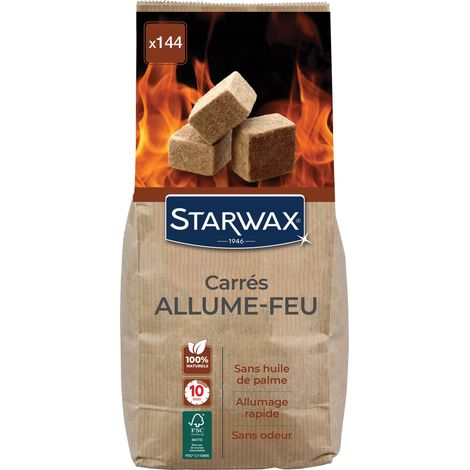 Carrés allume-feu X144 STARWAX