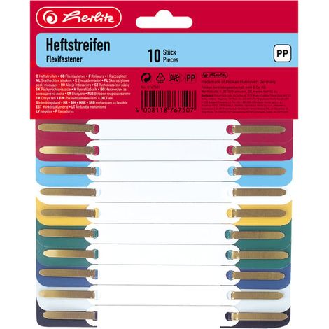 herlitz Heftstreifen PP 10 Stück 3,4 x 15 cm