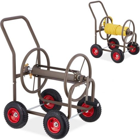 Brown hose cart with 4 wheels (1/5)