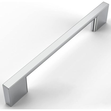 2 Pièces Poignee de Meuble Cuisine Cromato 128mm Alliage de zinc Argent Poignées Meubles avec Vis, pour Bureaux, Tiroirs, Armoires, Placard (1/5)