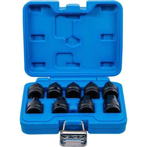 BGS Kraft-Bit-Einsatz-Satz Antrieb Innenvierkant 12,5 mm (1/2") Innensechskant 5 - 19 mm 9tlg. - 5485