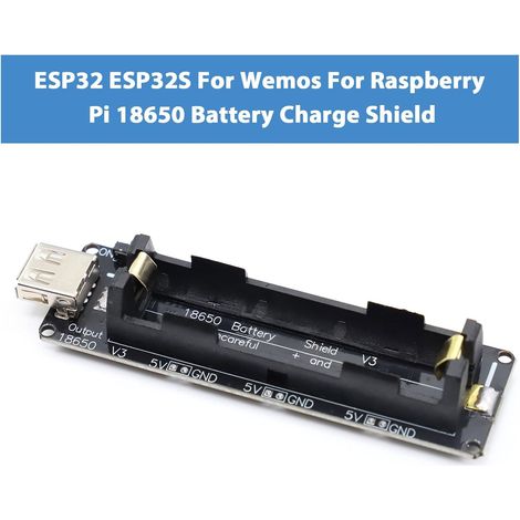 18650 Battery Expansion Shield V3 Port Micro-USB, 18650 Battery Shield 5V V3 Chargeur Micro-USB avec câble USB pour Raspberry Pi et Arduino (1/4)