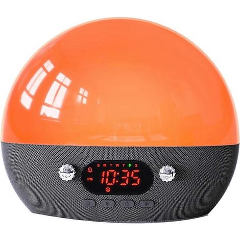 Réveil simulateur d'aube avec haut-parleur Bluetooth pour chambre à coucher --- (1/5)