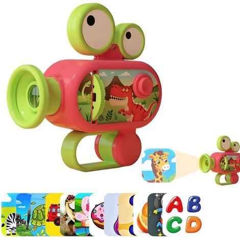 Lampes de Poche Projecteur pour Enfants avec 12 Cartes de Projection, Jouet Éducatif Amusant pour l'heure du Coucher, Projecteur (1/5)