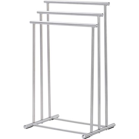 WENKO Portasciugamani da terra Lioni per il bagno, in acciaio inossidabile, 50x37x76 cm, opaco (1/5)