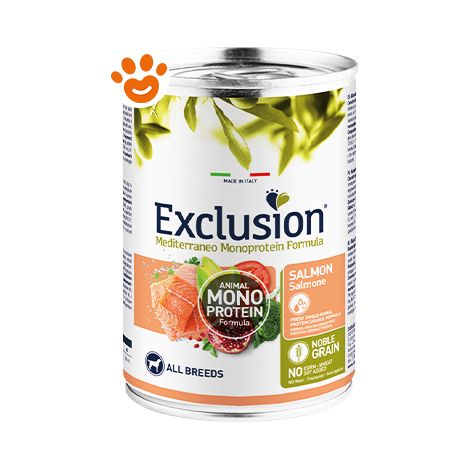 Exclusion Dog Noble Grain All Breed Adult Salmone - Exclusion Dog Noble Grain All Breed Adult Salmone - Lattina Da 400 Gr (1/2)