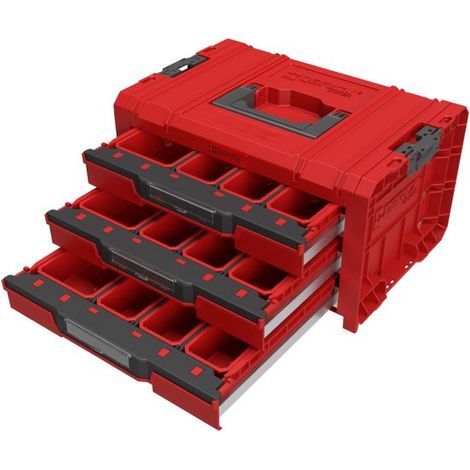 QBRICK SYSTEM Caja Herramientas Maletin Caixa De Ferramentas PRO Drawer 3 Toolbox 2.0 Expert RED Ultra HD Rojo 460 x 320 x 260 mm