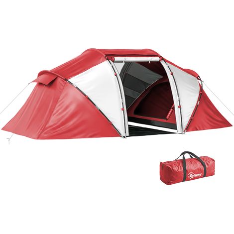 Tente dôme familiale 4-6 personnes avec 2 cabines, conception soignée (1/5)