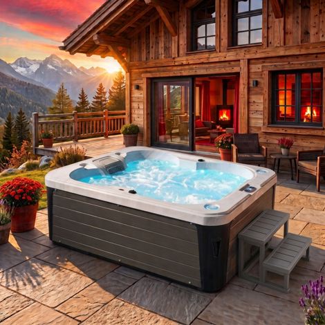 Spa compact 2 à 4 places Archipel® GR4 - Spa Relaxation Balboa® 215 x 160 cm (1/5)
