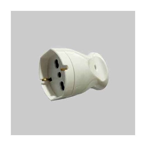 PRESA MOBILE SCHUKO/BIVALENTE 10/16A IDEAL STAR 2P+T
