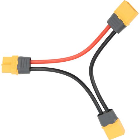 Faisceau de câbles adaptateur de connecteur de batterie XT60H (2 mâles, 1 femelle) pour batterie LiPo, hélicoptère ou quadricoptère radiocommandé (1/5)