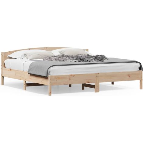 Maison Exclusive - Massivholzbett ohne Matratze 200x200 cm Kiefer