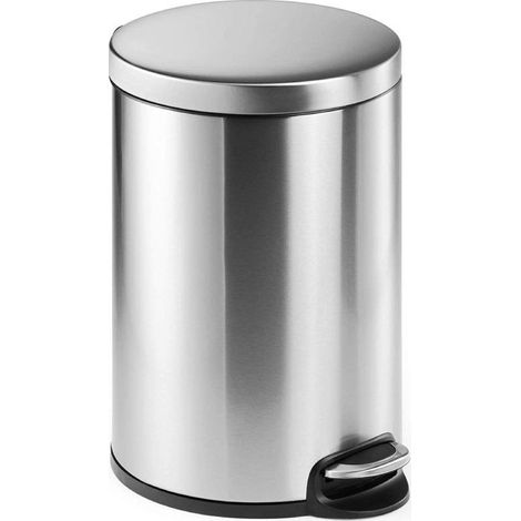 Durable Treteimer cubo de basura acero inoxidable 20L redondo