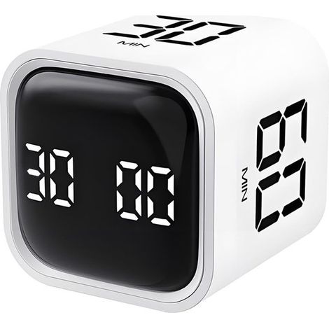 Timer Pomodoro con rotazione regolabile di 5,10,timer per la produttività. Sicuro da scrivania grazie al sensore di gravità,timer a cubo per ADHD