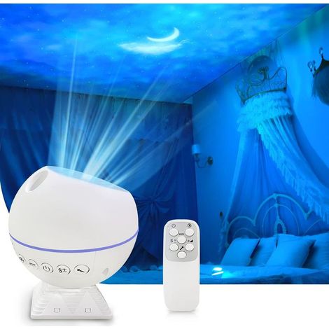 Projecteur Ciel Etoile Galaxie, Veilleuse Etoile Projection, Veilleuse Projection Plafond LED Nébuleuse Ciel Étoilé Nuage Lune avec Télécommande,10 Modes Colorés pour Enfants (1/5)