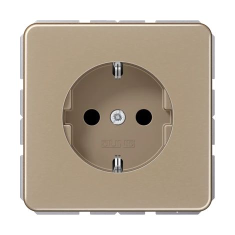 JUNG CD 1520 GB - TOMA DE CORRIENTE (CEE 7/3, BRONCE, ORO, ALUMINIO, 250 V, 16 A, 67 MM)