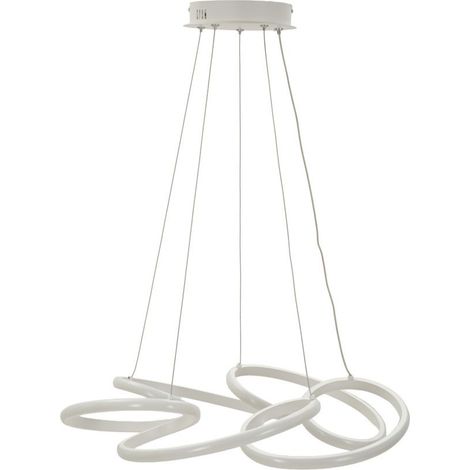 Suspension LED Design "Glovy" 120cm Blanc (1/5)
