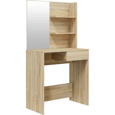 vidaXL Tocador con espejo color roble sonoma 74,5x40x141 cm (1/2)
