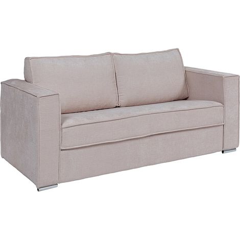 Divano letto 4 posti a ribalta Posto letto 160 cm Materasso 18 cm in Tessuto testurizzato Tortora - LORETO