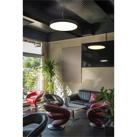 Plafonnier LED intérieur rond noir LED MEDO® PRO 90 LED 74 W IP 50 IK02 - SLV 1007314 (1/2)