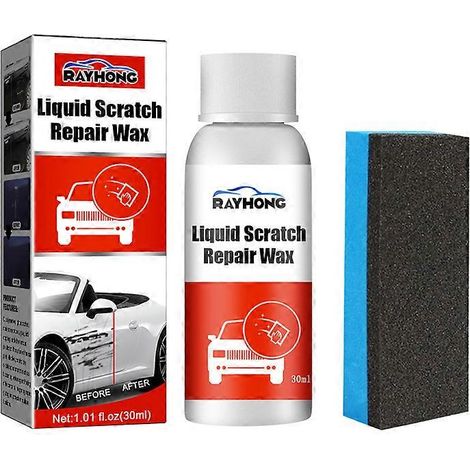 Kit de réparation des rayures pour peinture automobile - Comprend un produit anti-rayures, un polish résine haute performance, un chiffon de finition haute technologie et un applicateur anti-rayures. (1/4)