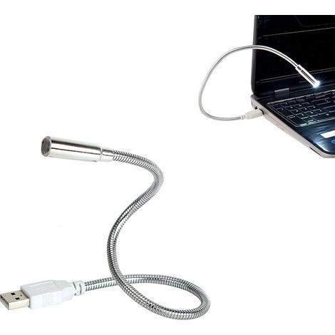 Lampe D'ordinateur Flexible à LED, Mini Lumières USB Pour Clavier, Lampe USB Flexible, Pour Ordinateur Portable, Éclairage D'intérieur (Argenté) (1/5)