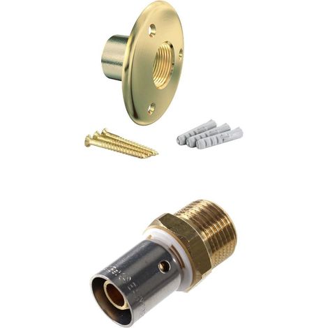 Arcanaute – Raccord à sertir M 1/2" (15/21) pour tube PER Ø12 – Applique de jardin en laiton brut – Connexion étanche et durable (1/5)