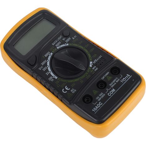 Hochpräzises, tragbares Digitalmultimeter mit Digitalanzeige, blauer Hintergrundbeleuchtung und Multifunktionsmessgerät für Spannung und Stromstärke