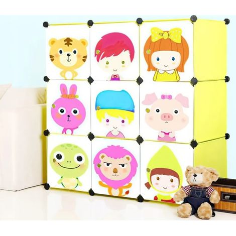 Armoire modulaire Rebiko pour enfants, armoire à jouets pliable (1/5)