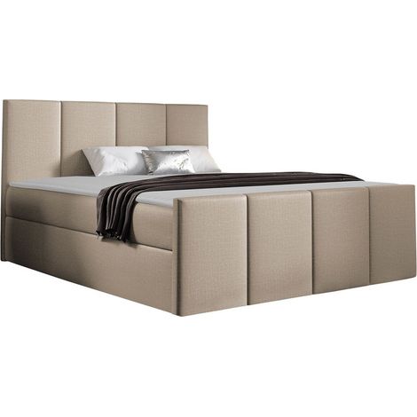 Lit boxspring Ventus, Zetta 291, Continental, Unique, 120x200, Tissu, Disponible, 124x213x103cm (1/5)