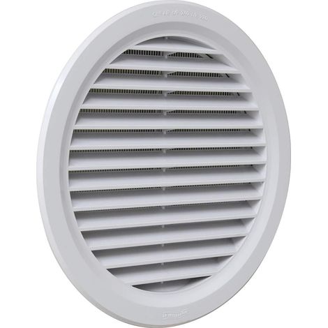 1 - Grille De Ventilation - Plastique Blanc - Avec Filet Anti-Insectes - Pour Trou Ø200mm - Salle De Bain Cuisine - Blanc - 23,8cm (1/4)