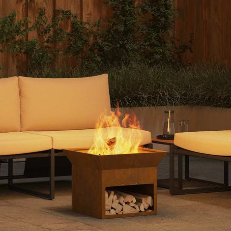 Feuerstelle Rostig 50 x 50 x 40 cm Wetterfeststahl vidaXL (1/5)