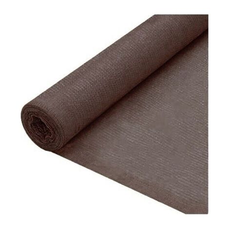 Feuille de filet Stars de teinte marron fort en polye'thyle'ne stabilise' Gr./Mq. 130 mt.1,5x10 pour balcons-terrasses de jardin Marrone 10x1.5 mt